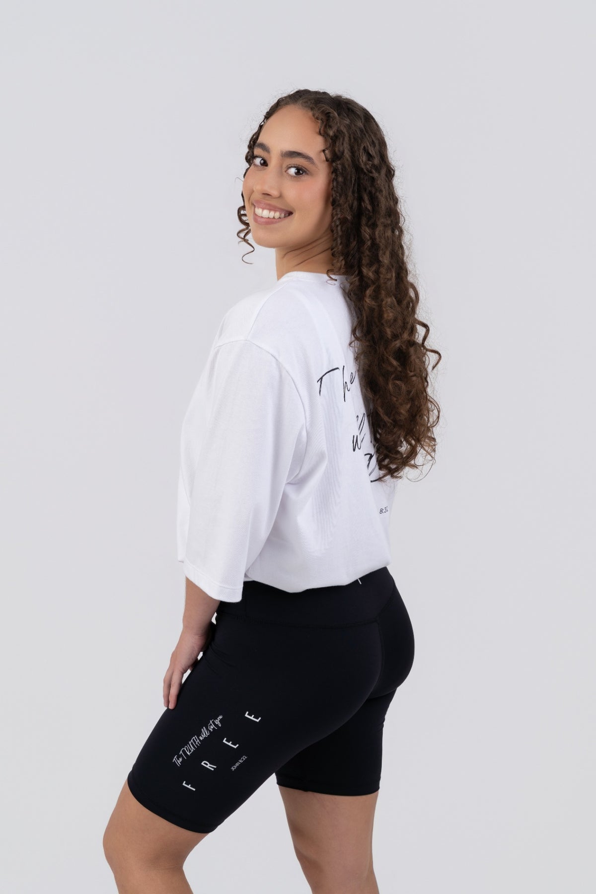 FREE Oversized Tee White - back three quarter