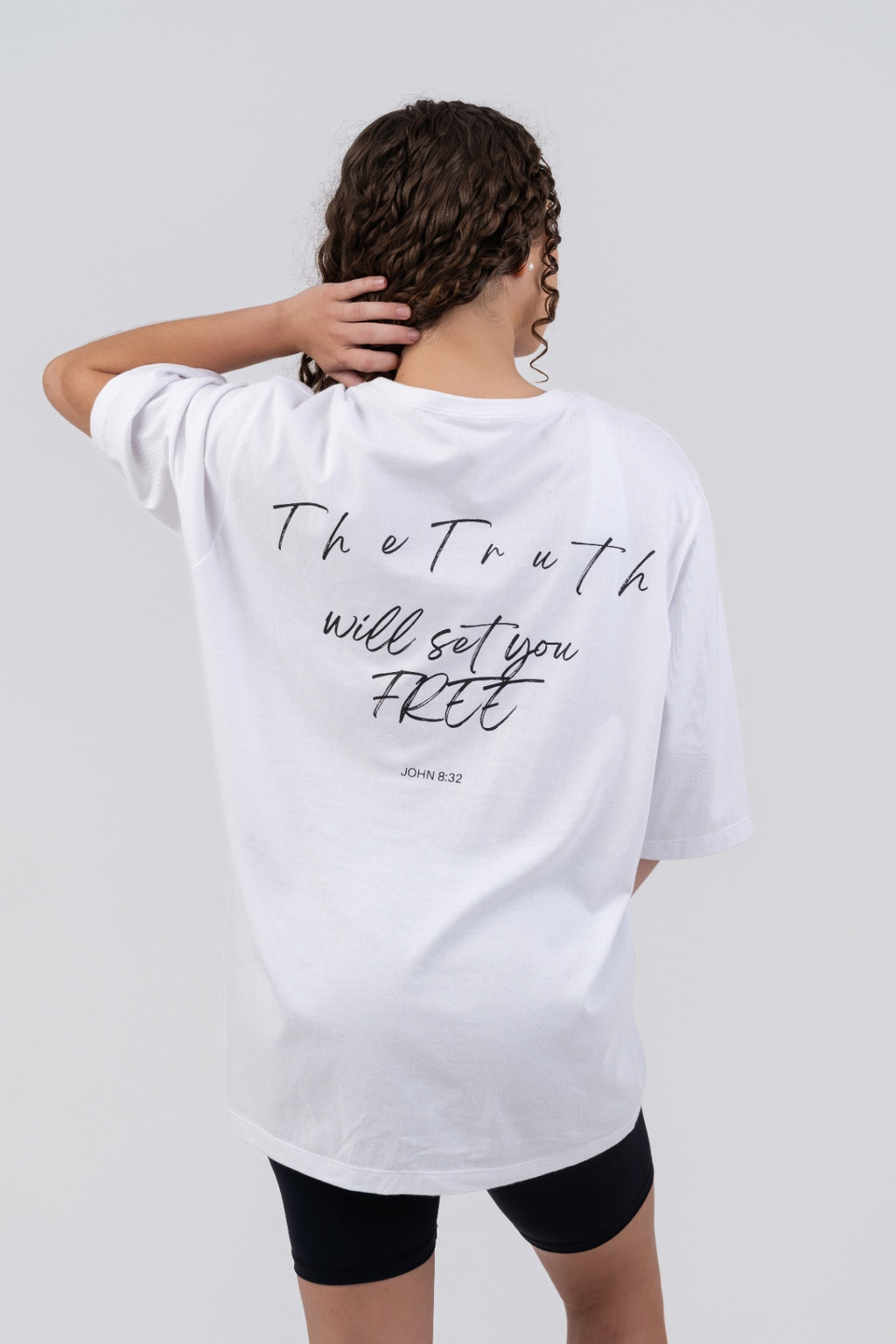 FREE Oversized Tee White - full back print