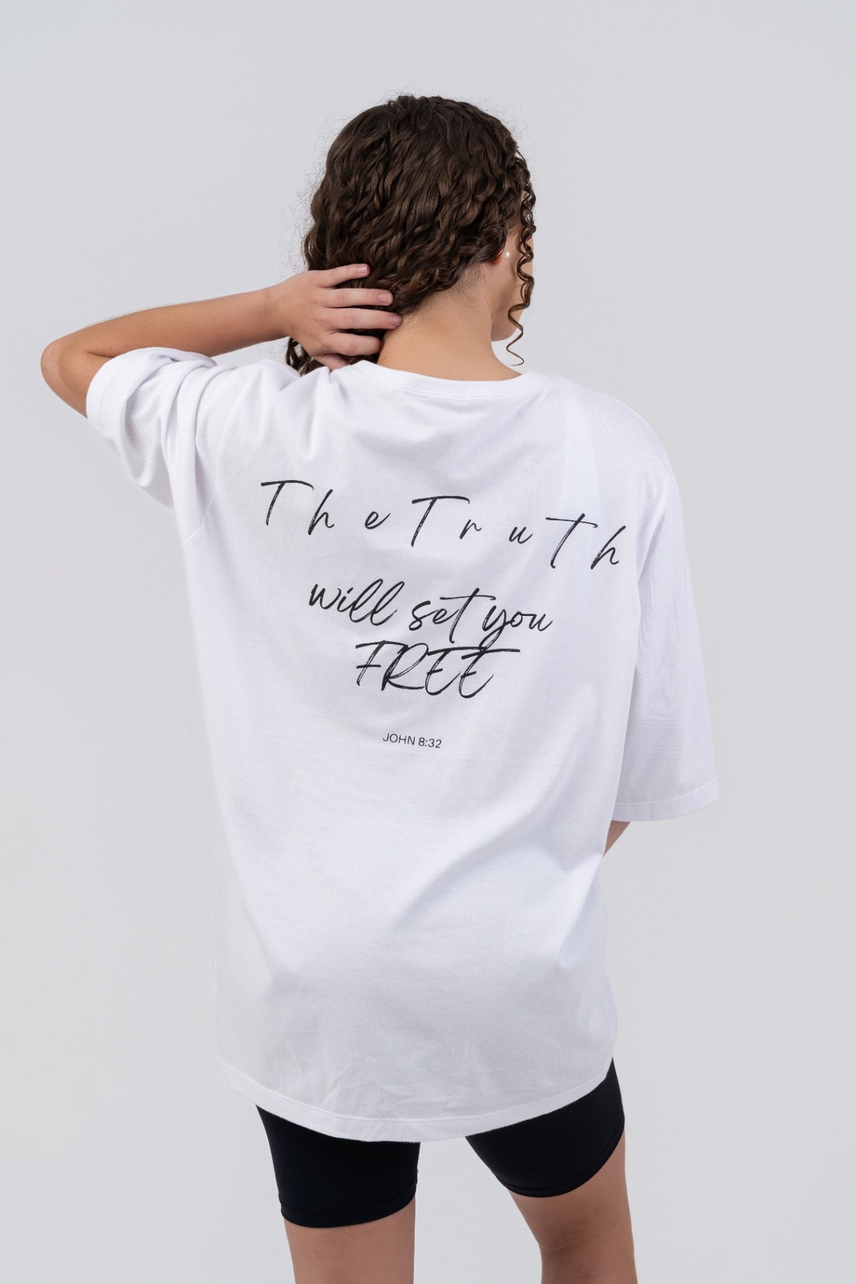 FREE Oversized Tee White - full back print