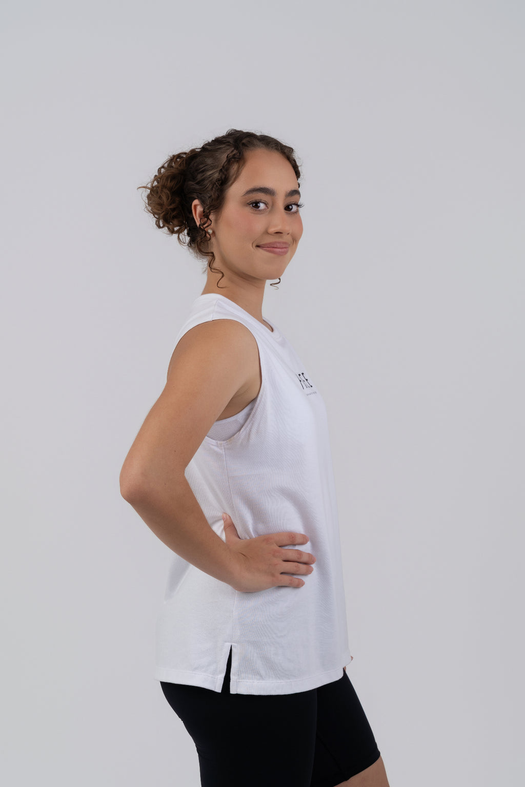 FREE Muscle Tee White - side detail