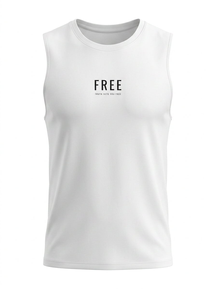 FREE Muscle Tee White - front