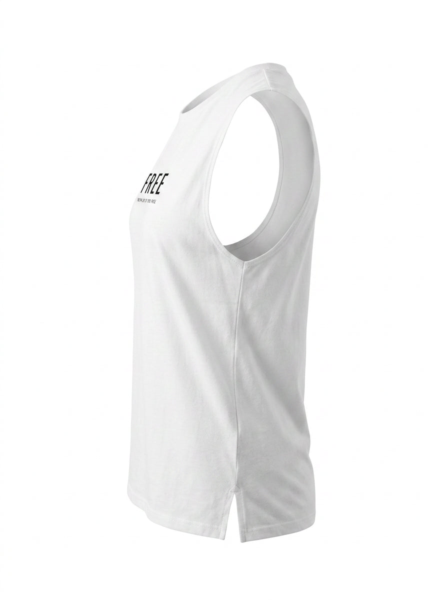 FREE Muscle Tee White - side