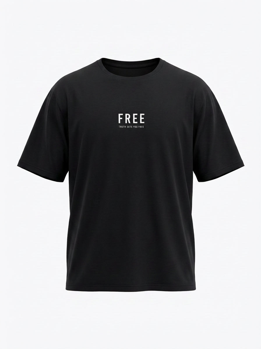FREE Oversized Tee Black - front